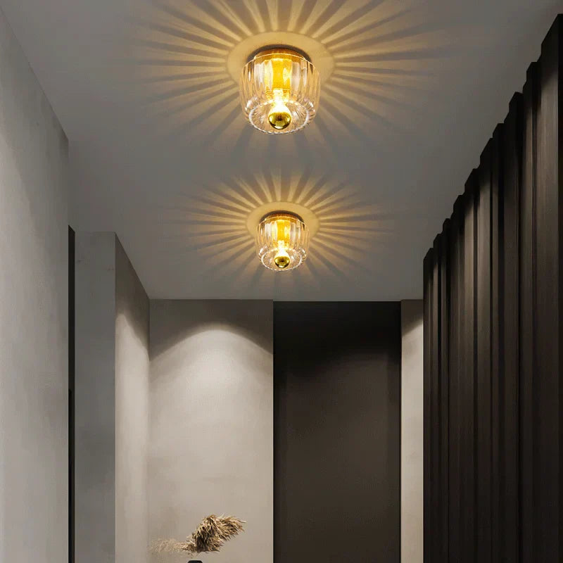 Copper Glass Wall Sconce Clear Shade Study