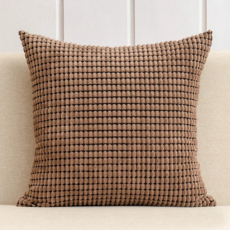 Decorbites™ Kordflanell Maiskorn-Muster Kissenbezug Einheitsfarbe Dekokissen-Hülle 40/45/50/55/60 cm
