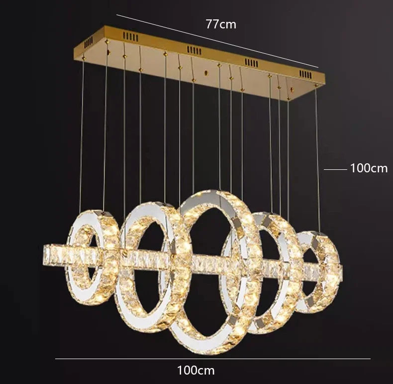DecorBites™ LED Chandeliers for Living Room Dining Room Modern Hanging Light Fixtures
