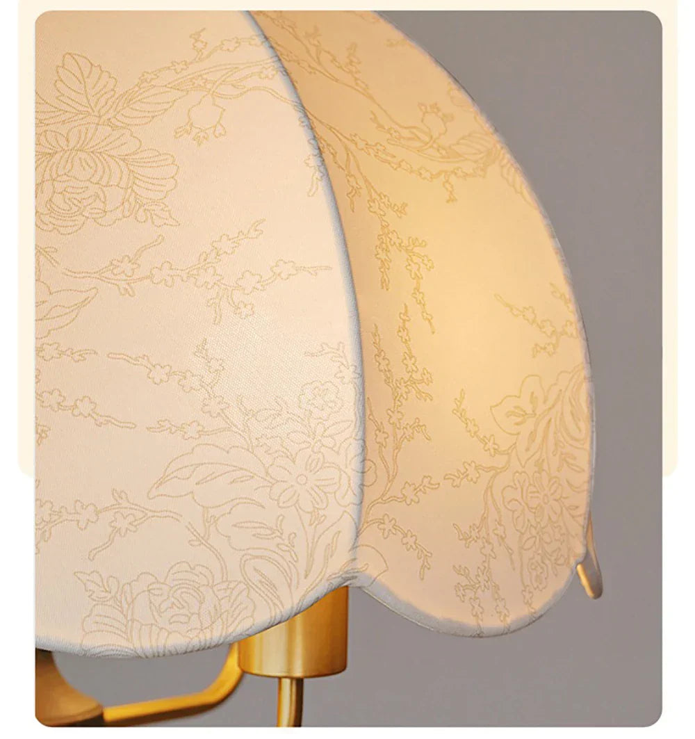 Beige Fabric Pendant Light