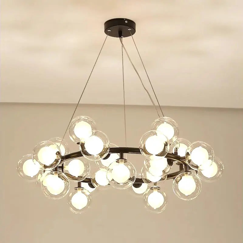 DecorBites™ Gold LED Chandelier, Modern Pendant Light for Living Room, Kitchen, Bedroom, Dining Room