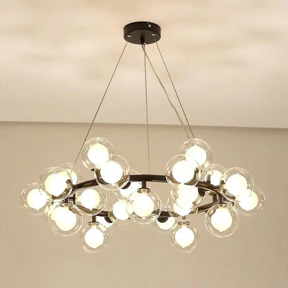 DecorBites™ Gold LED Chandelier, Modern Pendant Light for Living Room, Kitchen, Bedroom, Dining Room