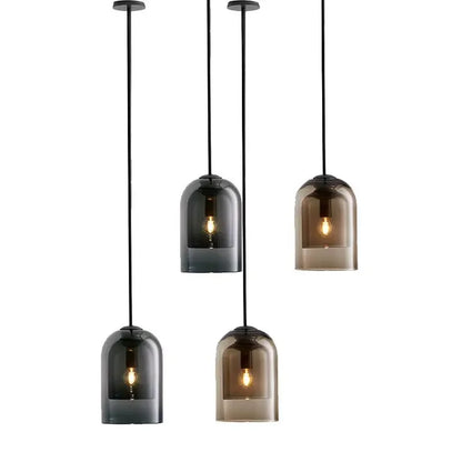 DecorBites™ Glass LED Chandelier: Modern Nordic Design for Bedroom, Dining Room, and Office
