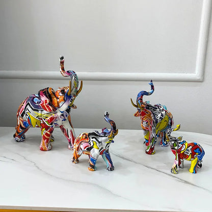 DecorBites™ Elephant Resin Art Statue Collection for Home Office Decor