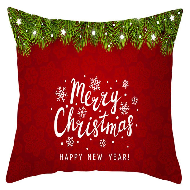 DecorBites™ Christmas Santa Claus Snowflake Pillow Cover 18x18inch