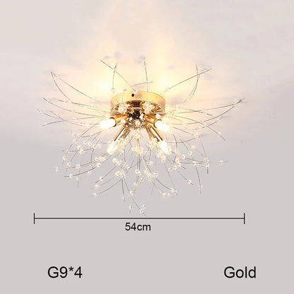 DecorBites™ Dandelion Chandelier: Nordic Minimalist Wrought Iron LED Indoor Light for Living Room