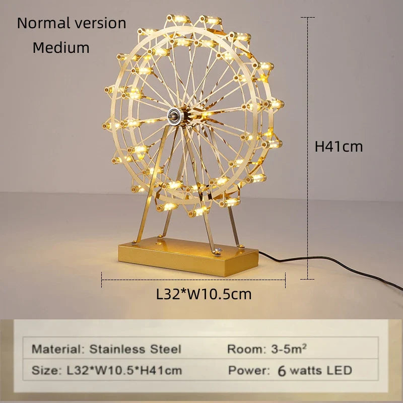 Yellow Ferris Table Lamp
