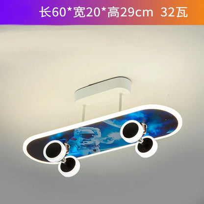 DecorBites™ Cartoon Skateboard Ceiling Light for Children's Room