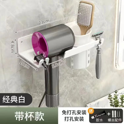 DecorBites™ Hair Tool Organizer Rack Bathroom Shelves Blower Storage Shelf