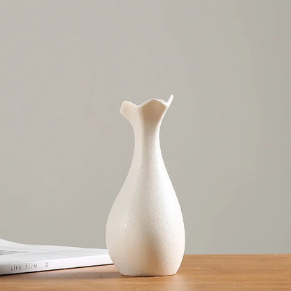 DecorBites™ Japanese Style Ceramic Vases for Modern Home Decor and Artificial Flowers