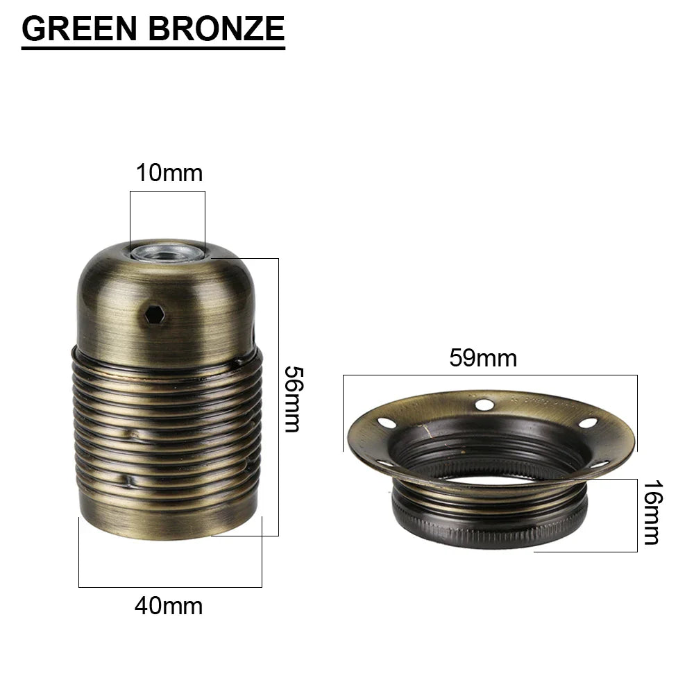 DecorBites™ Industrial Metal Lamp Base Holder E26 E27 Light Sockets for Pendant Shade