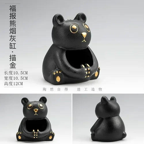 DecorBites™ Cute Cartoon Animal Ashtray for Home Decor & Car, Gift for Boyfriend