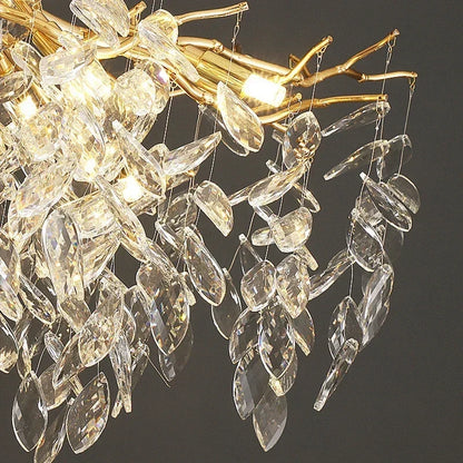 DecorBites™ Golden Branch Ceiling Chandelier with Crystal LED - Luxury Modern Design for Living Room