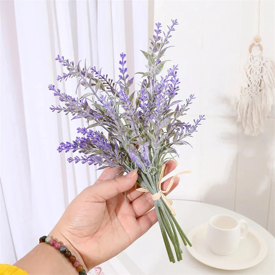 DecorBites™ Lavender Wedding Wreath Artificial Flowers Home Decor Craft Fake Plants