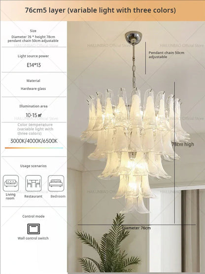 DecorBites™ Elegant Crystal Chandelier for Duplex Apartment & Villa Staircase