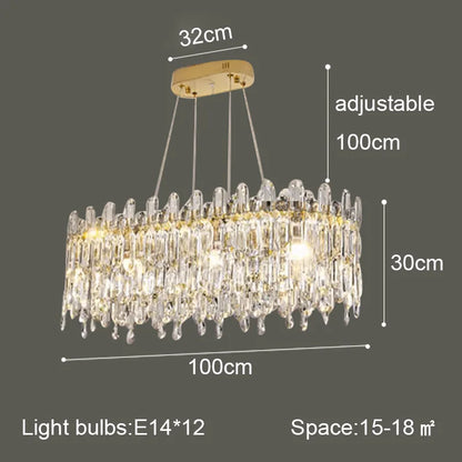 DecorBites™ Crystal Ceiling Chandelier: Postmodern Luxury Indoor Lighting for Living Room, Dining Room & Bedroom