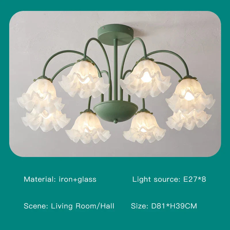 ديكوربايتس™ 2024 مصباح سقف حديث باللونين الأخضر والأبيض لغرفة المعيشة وغرفة الطعام وغرفة النوم