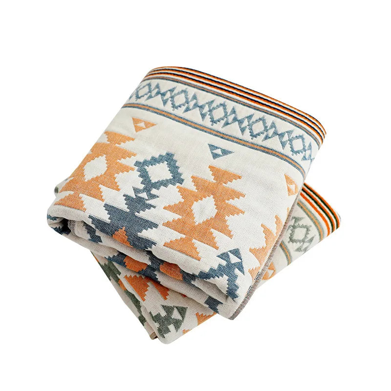 طقم مناشف حمام من القطن والشاش من DecorBites™ - جودة عالية، للجنسين، للبالغين، 70*140 و35*75