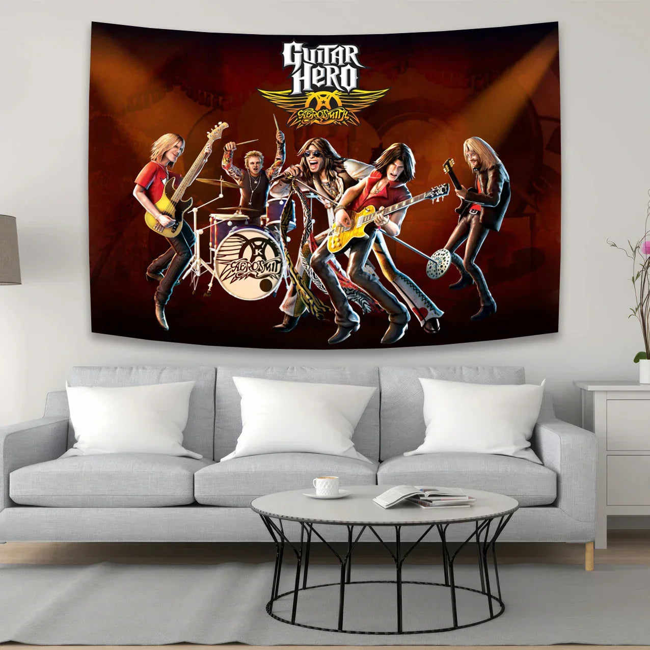 Decobites Aerosmith Band Tapestry Room Decor Art Flag Bohemia Aesthetic Wall Hanging