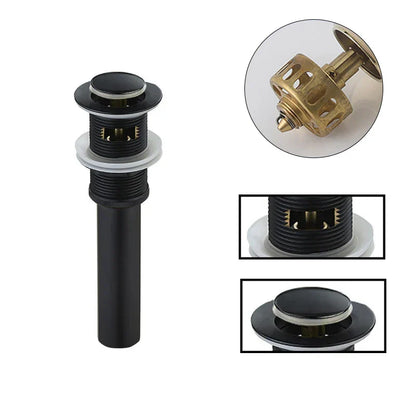 DecorBites™ Gold Large Round Bathroom Pop-up Drain for Copper Washbasin Sink