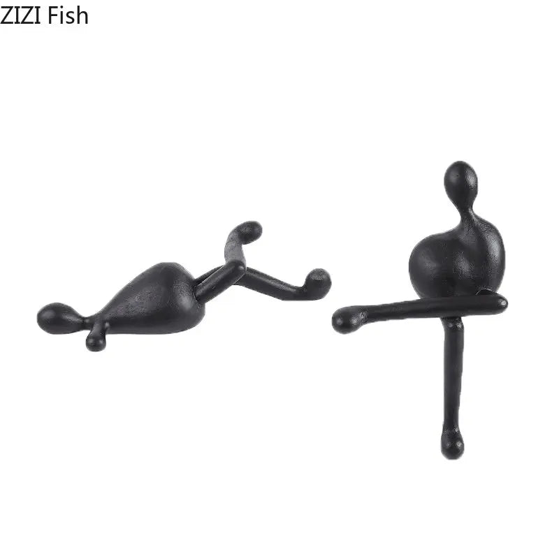 ديكور بايتس™ - تمثال من الراتنج لشخصيات تجريدية - ديكور مكتبي - ديكور منزلي حديث