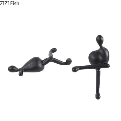 ديكور بايتس™ - تمثال من الراتنج لشخصيات تجريدية - ديكور مكتبي - ديكور منزلي حديث