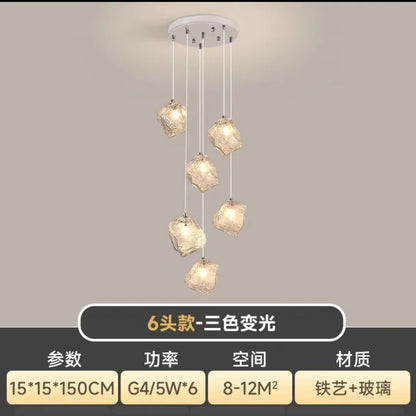 Lámparas colgantes tipo araña cúbicas DecorBites™ para restaurantes, lofts, escaleras, dormitorios y decoración artística.