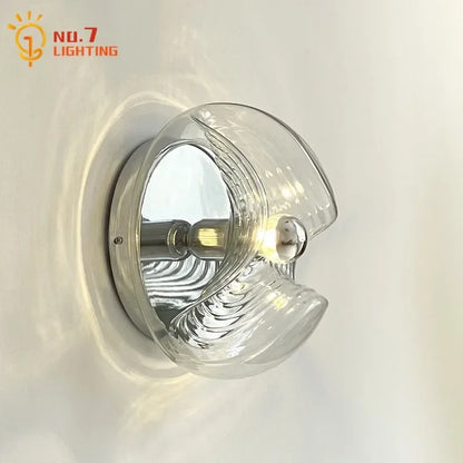 ديكور بايتس™ باوهاوس مصباح حائط زجاجي متموج LED G9 ديكور منزلي غرفة المعيشة غرفة النوم بار