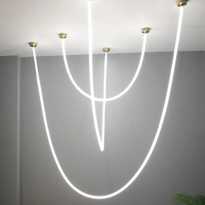 DecorBites™ LED Chandelier: 360-degree Silicone Pendant Light for Home, Restaurant, Office, Hotel