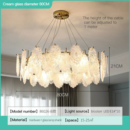 DecorBites™ Crystal Chandelier: Modern Luxury Master Bedroom French Light for Living Room