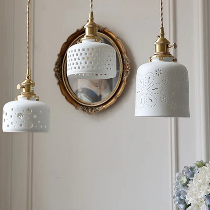 DecorBites™ Ceramic Flower LED Pendant Lamp, Nordic Modern Kitchen Lighting