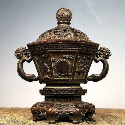 DecorBites™ Bronze Sacred Beasts Incense Burner Set