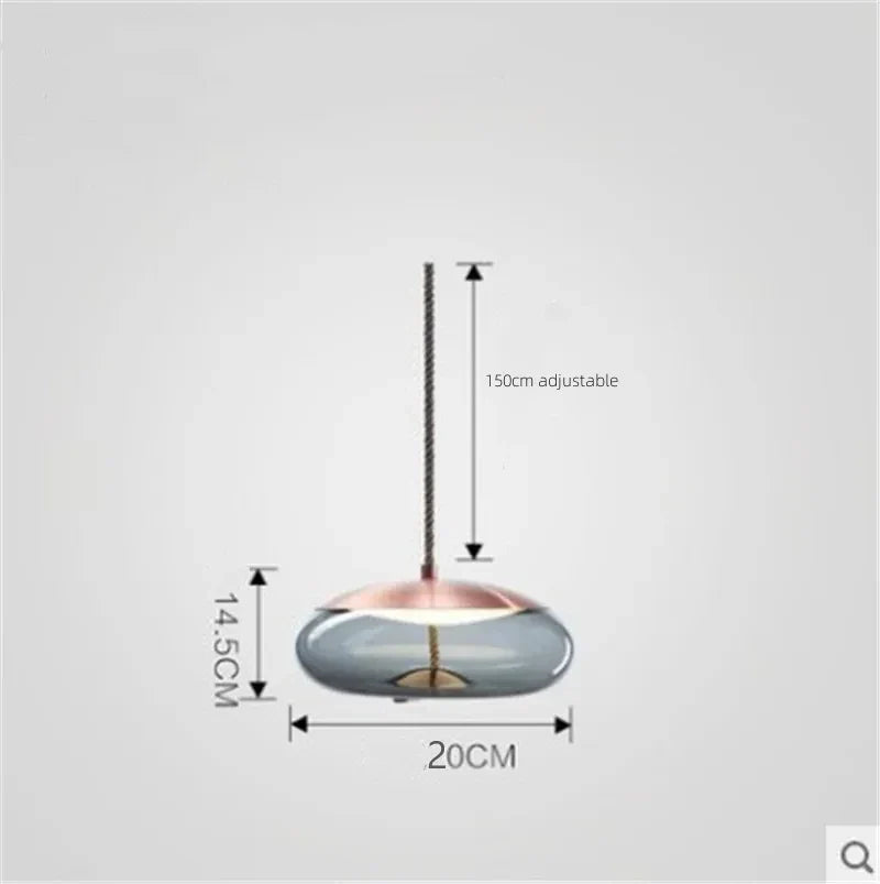 DecorBites™ Glass LED Chandeliers for Living Room Bedroom Kitchen Pendant Lamp