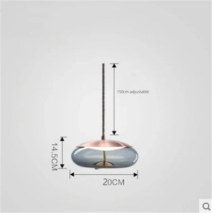 DecorBites™ Glass LED Chandeliers for Living Room Bedroom Kitchen Pendant Lamp