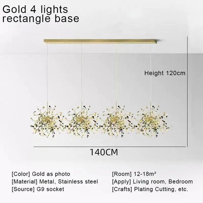 DecorBites™ Gold LED Ceiling Pendant Light Fixture for Home Decoration and Modern Living