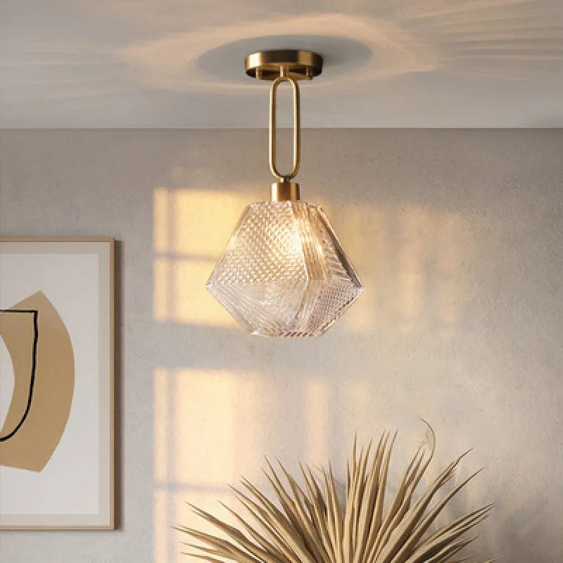 DecorBites™ Diamond Glass Pendant Lamp for Modern Living Room Decor