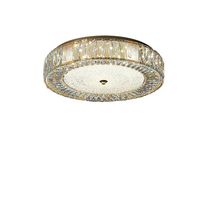 DecorBites™ Gold Crystal Glass Ceiling Light Fixture for Modern Living Rooms & Bedrooms