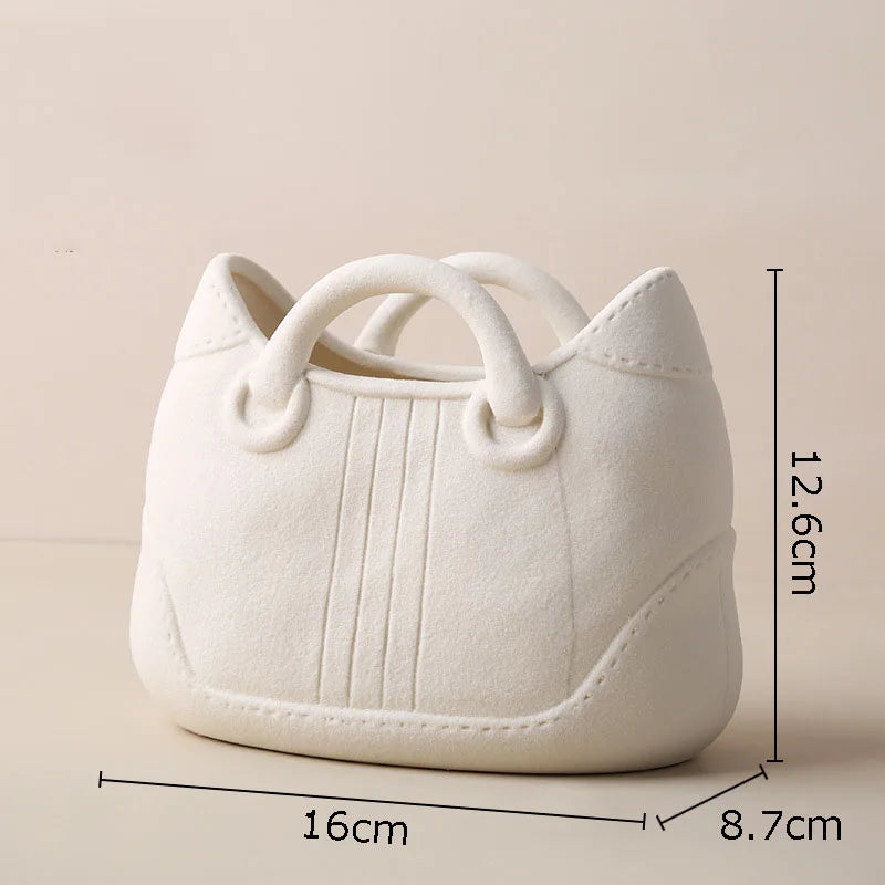 DecorBites™ Handwoven Ceramic Vase: Decorative Flower Pot for Home Décor and Floral Arrangement