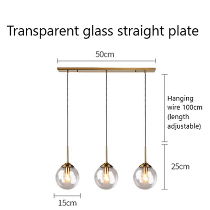 DecorBites™ Glass Pendant Lights: Modern LED Hanging Lamp for Home Lighting Fixtures