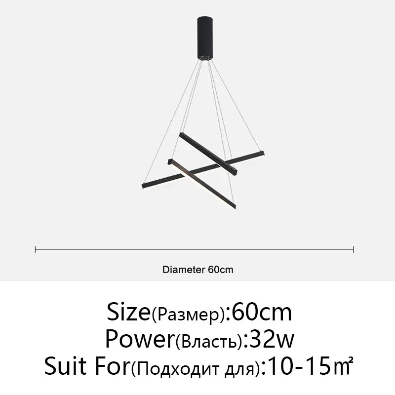 DecorBites™ LED Chandelier: Modern Luster Lighting for Stair Hall Bedroom Room Duplex Building