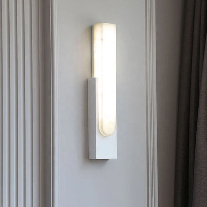 DecorBites™ Grey Marble LED Wall Sconce: Nordic Style Metal Bedside Lamp