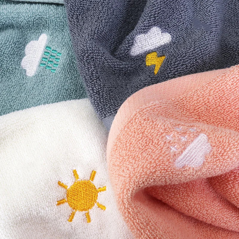 Cotton Weather Embroidery Towel