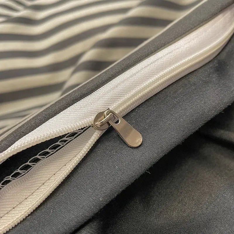 Juego de cama nórdico a cuadros acogedor - Tamaño Queen/King