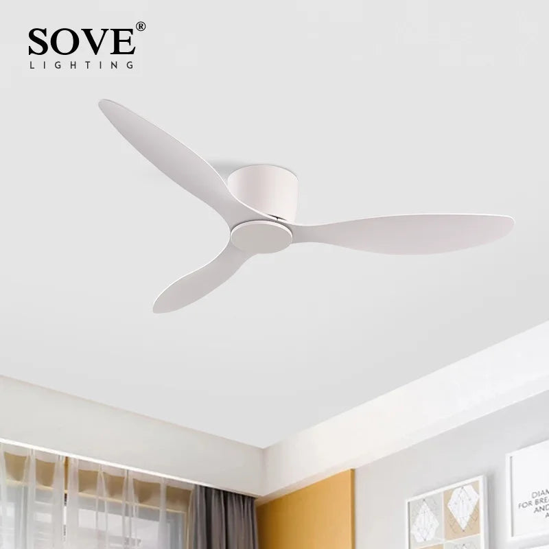DecorBites™ 6-Speed DC Motor Ceiling Fan Remote Control 17CM Low Floor Loft Decorative Fan