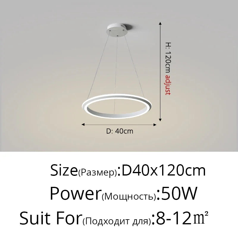 DecorBites™ LED Pendant Lamp: Modern Minimalist Style for Bedroom, Kitchen & Foyer