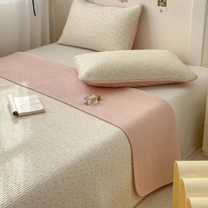 Cubrecama de algodón de doble cara DecorBites™ con tatami acolchado, colchón suave y antideslizante