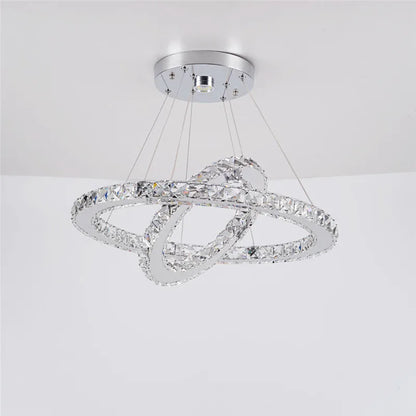 DecorBites™ Crystal Chandelier: Luxury LED Pendant Lighting for Living & Dining Room