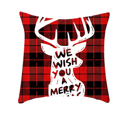 DecorBites™ Christmas Cushion Cover 45x45cm Xmas Pillowcase for Sofa - Happy New Year 2023