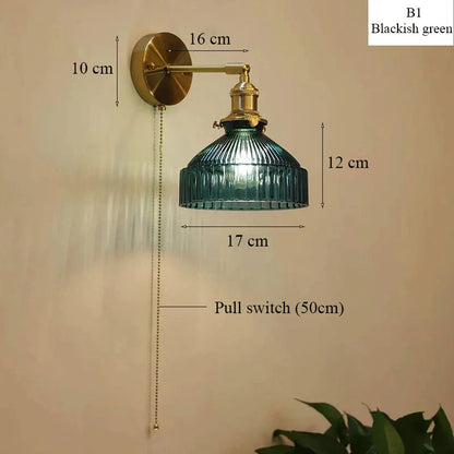 DecorBites™ Glass Shade LED Wall Lamp Switched Nordic Light for Luxury Living Room