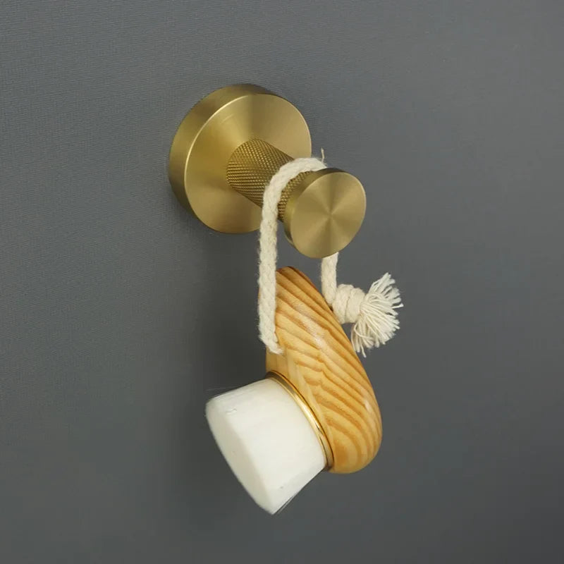 DecorBites™ Brushed Gold Bathroom Set: Towel Bar, Toilet Paper Holder, Hook - Wall Mount Kit